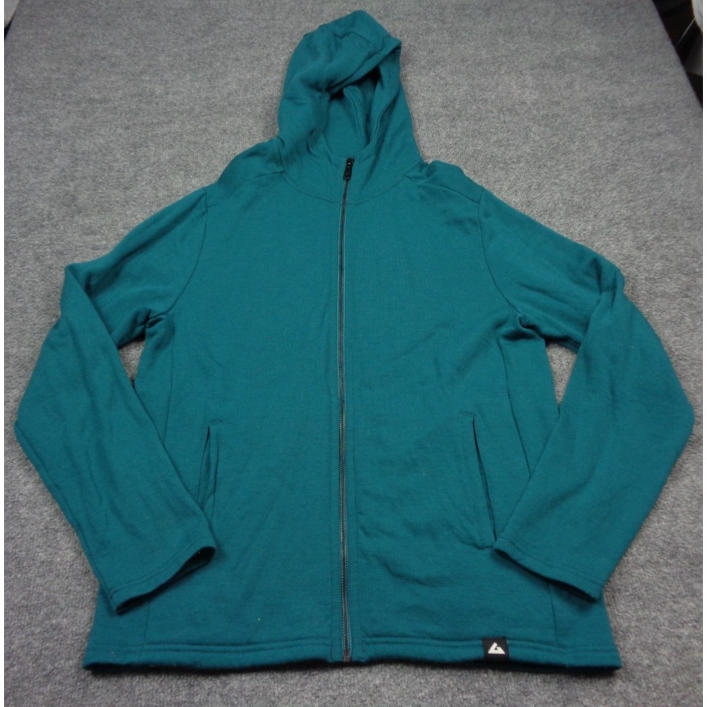 American Giant Zip Up Hoodie Mens M Green Fleece  Sweater Outdoor Work